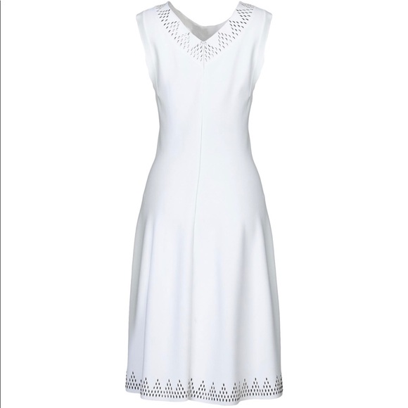 Alaia NWT White Studded Stretch Knit Dress sleeveless - Picture 3 of 10